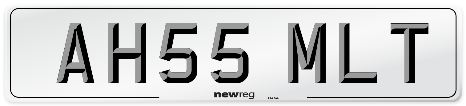 AH55 MLT Number Plate from New Reg